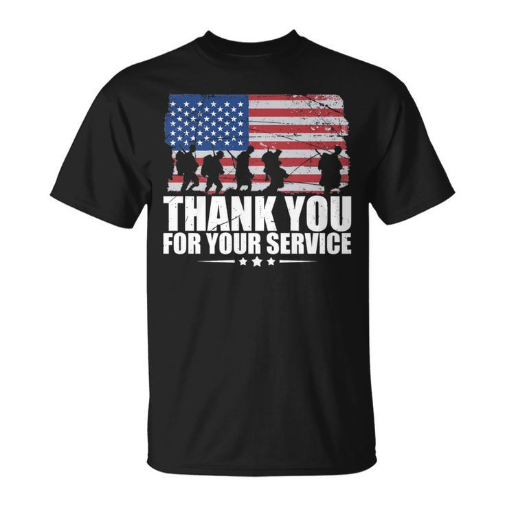 Thank You For Your Services Patriotic Veterans Day For Men T-Shirt