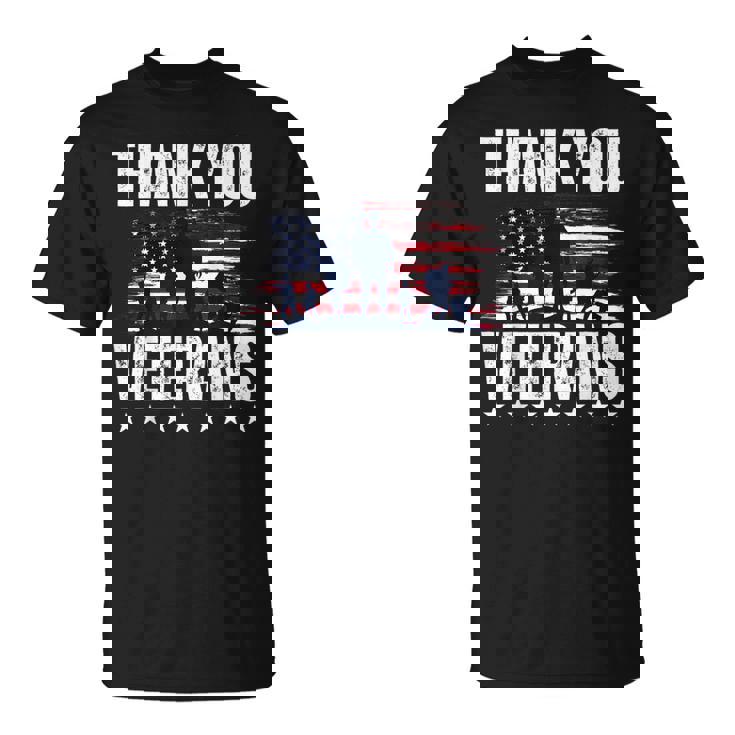 Thank You Veterans Day Memorial Day Partiotic Military Usa T-Shirt