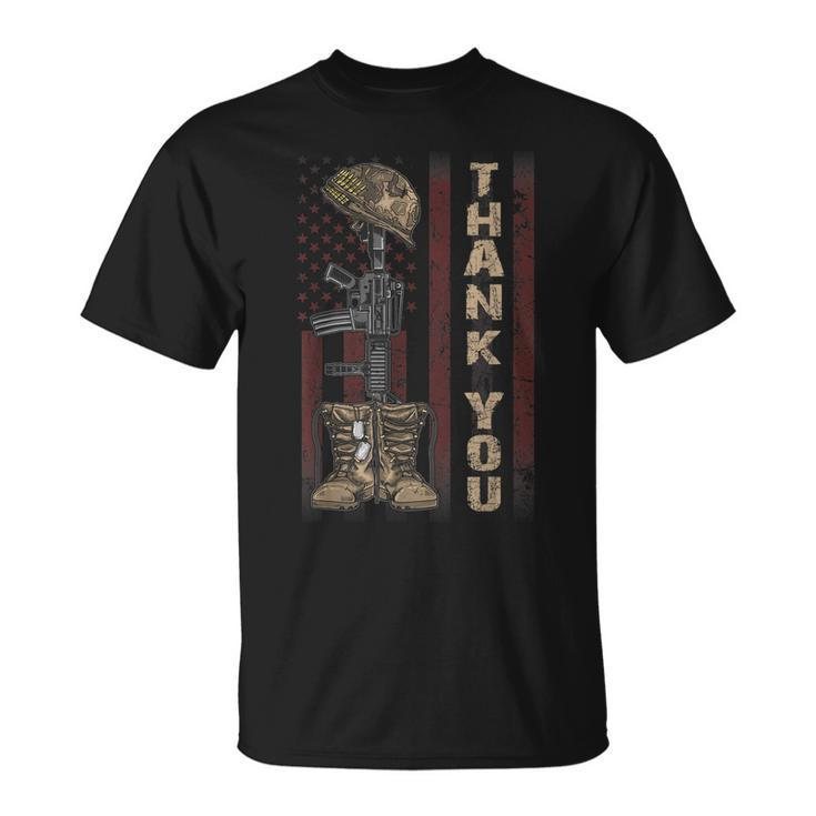 Thank You Army Soldiers Military Navy July 4Th Veterans Gift  Unisex T-Shirt