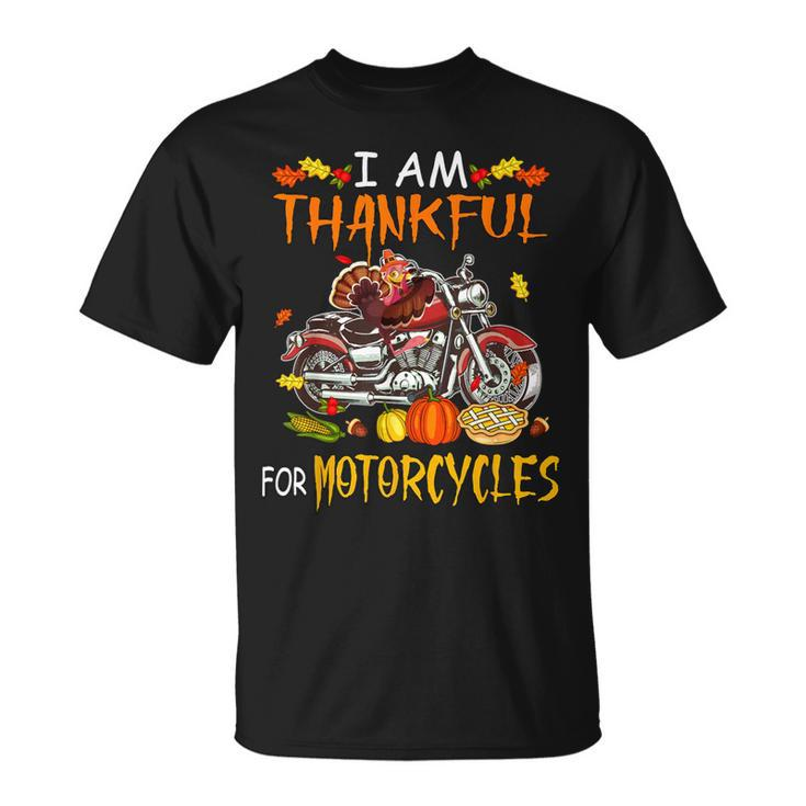 Thankful For Motorcycles Turkey Riding Motorcycle T-Shirt