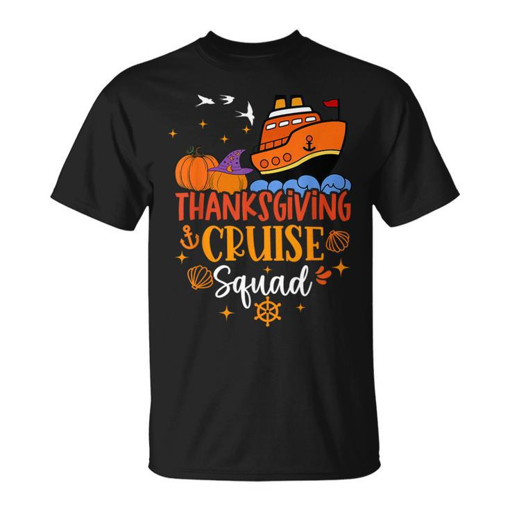 Thanksgiving Family Cruise Squad 2023 Pumpkin Vacation Trip T-Shirt