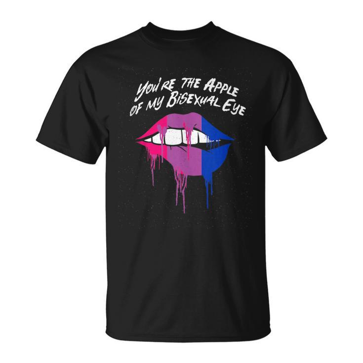 The Apple Of My Bisexual Eye Bi Couples Bi Pride Lovers  Unisex T-Shirt