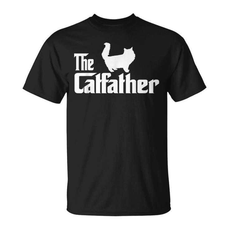 The Catfather Persian Cat Lover Funny Father Cat Dad Unisex T-Shirt