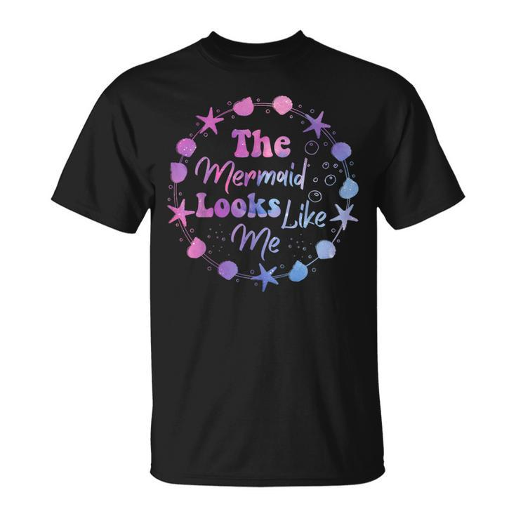 The Mermaid Looks Like Me Kids Funny Quote Design   Unisex T-Shirt