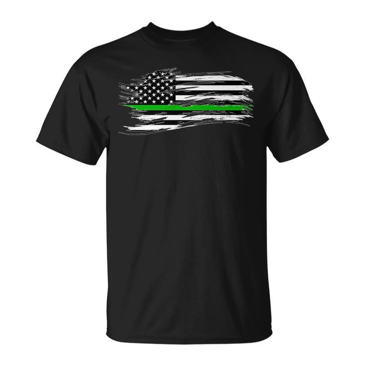 The Thin Green Line Federal Agents Game Wardens Pride Honor   Unisex T-Shirt