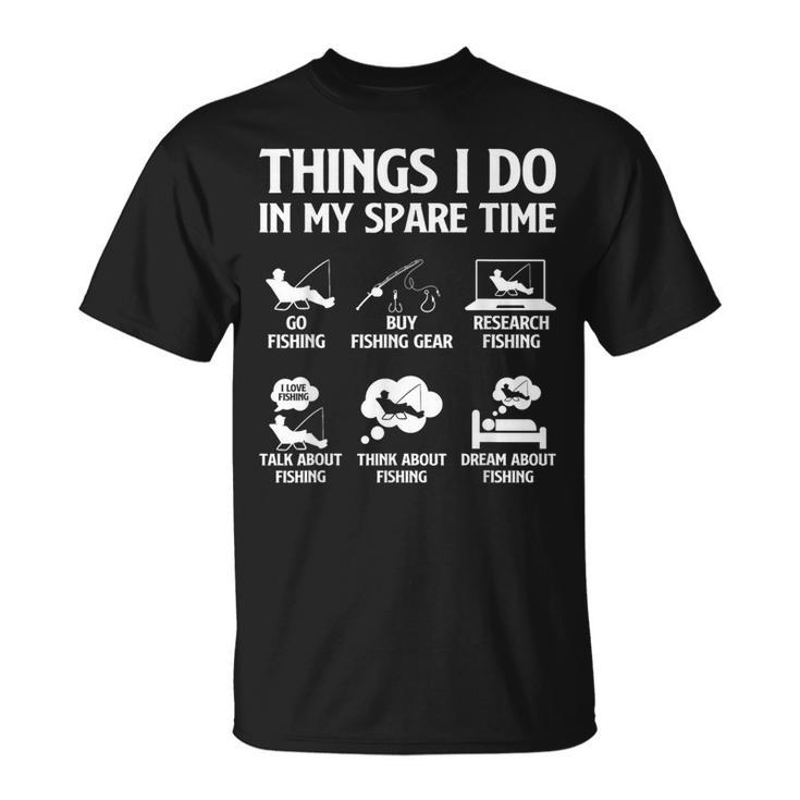 Things I Do In My Spare Time Fishing Boys Bass Fishing T-Shirt