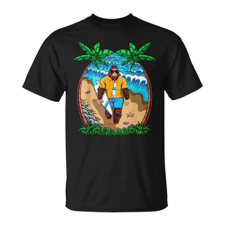 This Is My Hawaiian  Bigfoot Sasquatch Surf Vacation Sasquatch Funny Gifts Unisex T-Shirt