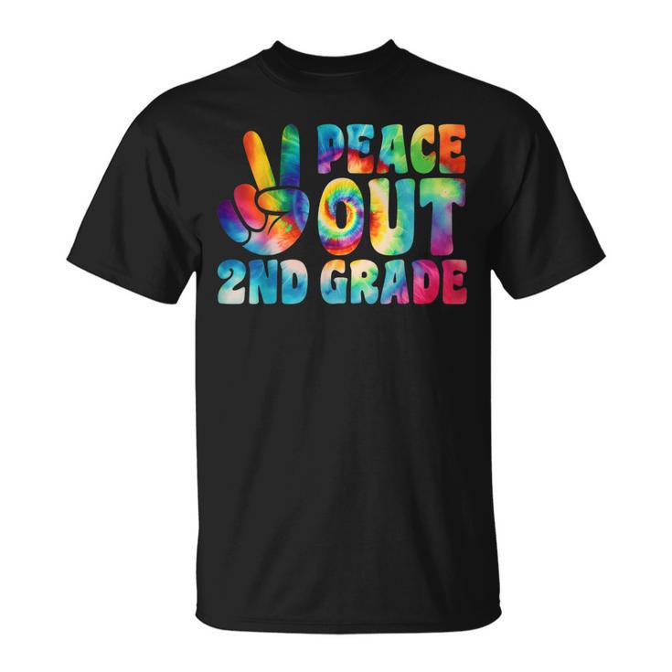 Tie Dye Peace Out Second Grade Cute Last Day Of 2Nd Grade  Unisex T-Shirt