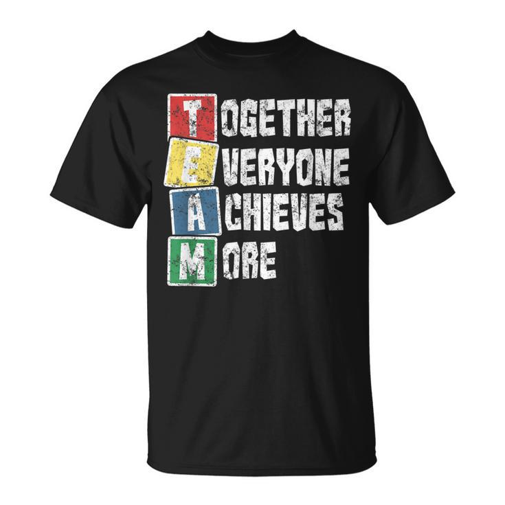 Together Everyone Achieves More Team Distressed T-shirt