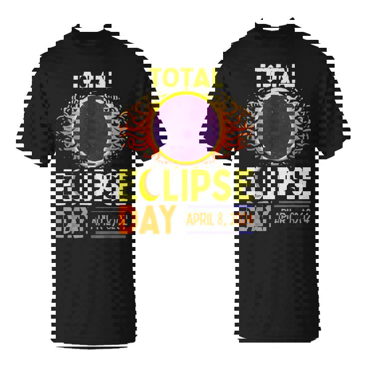 Total Solar Eclipse Day April 2024 Retro Sun Eclipse T-Shirt