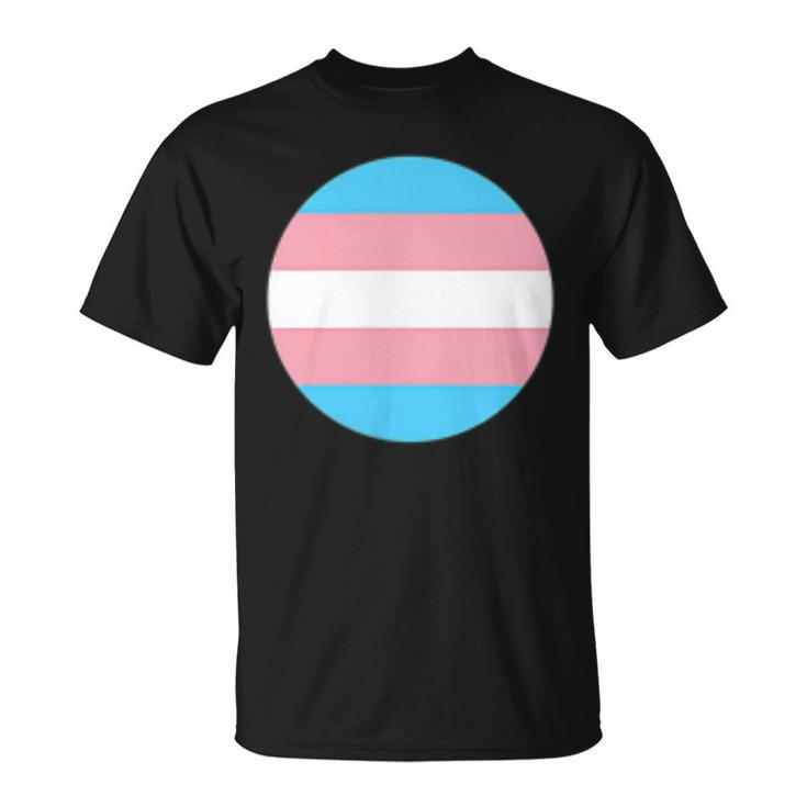 Transgender Pride Flag Circle Discreet Trans Lgbtq Ftm Mtf  Unisex T-Shirt