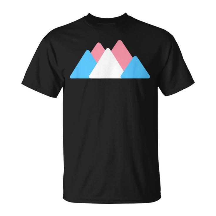 Transgender Pride Mountains Lgbtq Minimalist Trans Ftm Mtf  Unisex T-Shirt