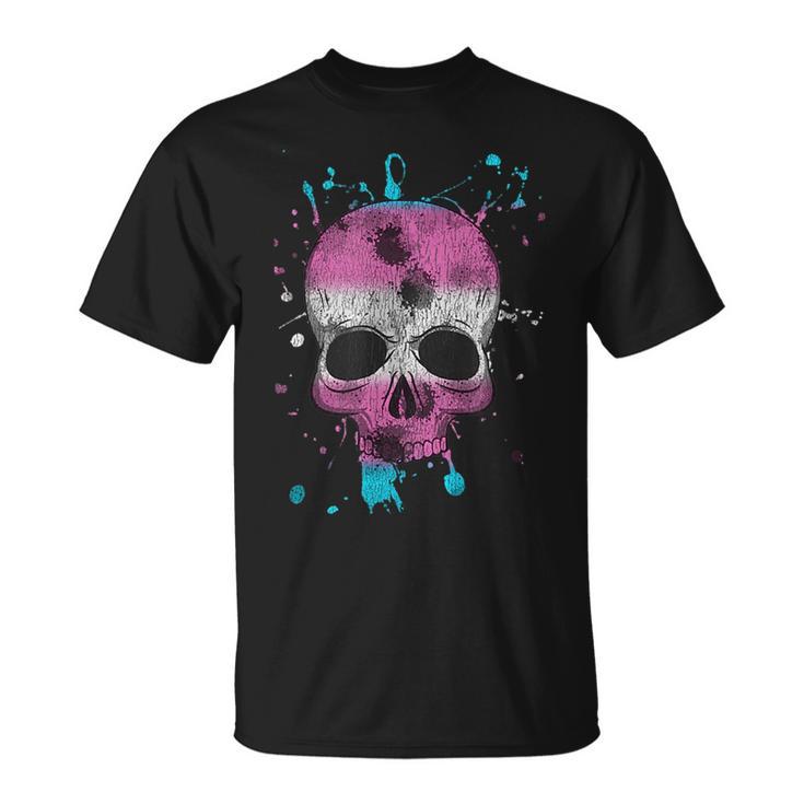 Transgender Skull Halloween Trans Pride Splatter Mtf Ftm Coffee Mug ...