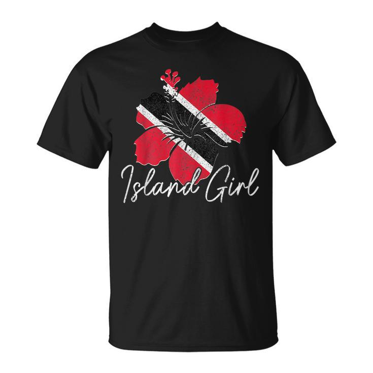 Trinidad & Tobago Girl Trinidadian Flag Pride Roots Pride Month Funny Designs Funny Gifts Unisex T-Shirt
