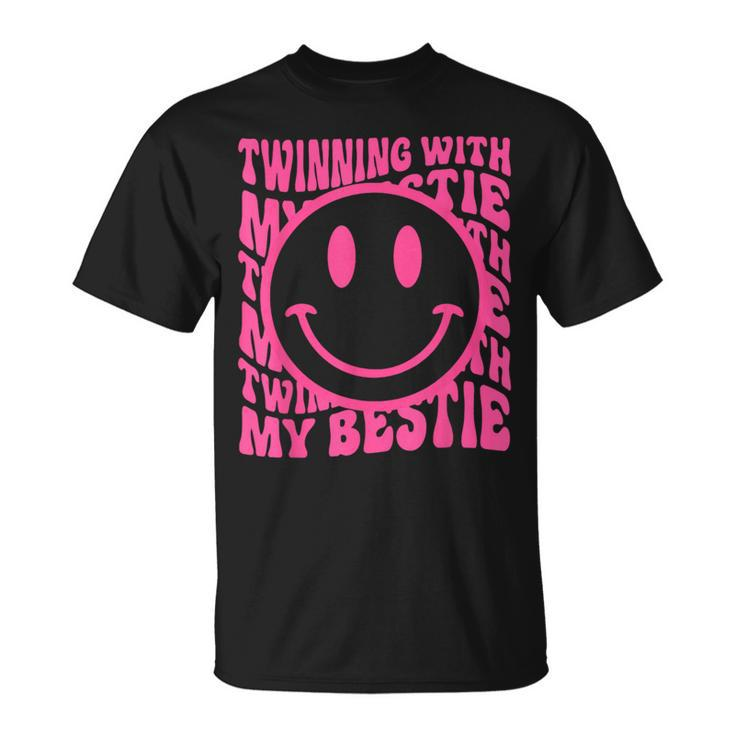 Twinning With My Bestie Spirit Week Twin Day Best Friend 70S T-Shirt