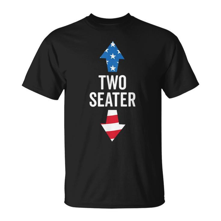 Two Seater Usa 4Th July 2023 White Trash Party Attire T-Shirt
