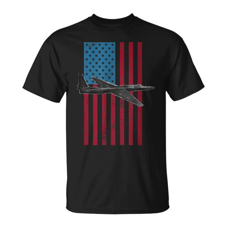 U-2 Dragon Lady Usa American Flag Military T-Shirt