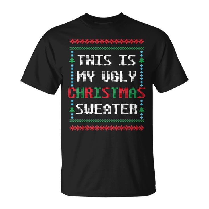 Ugly Christmas Sweater Winter Holidays Warm Clothes T-Shirt