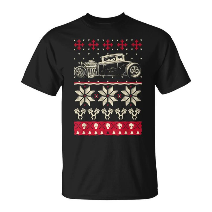 Ugly Hot Rod Christmas Sweater T-Shirt