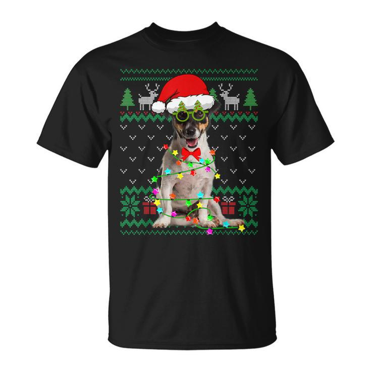 Ugly Sweater Christmas Lights Jack Russell Terrier Dog Puppy T-Shirt