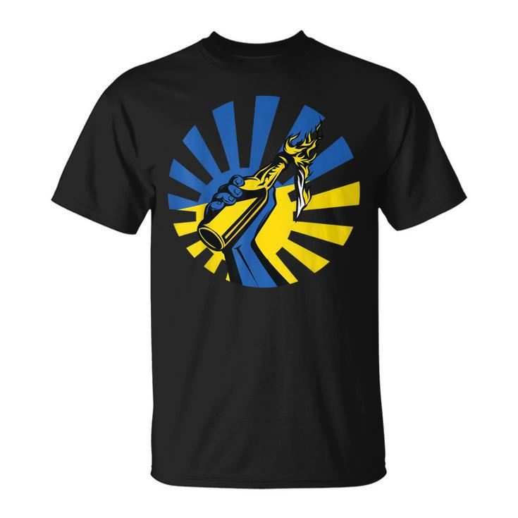 Ukrainian Molotov Cocktail For Russia Army Ukraine Support  Unisex T-Shirt