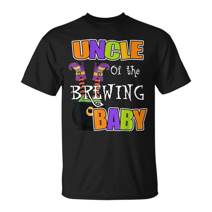 Uncle Of Brewing Baby Halloween Theme Baby Shower Spooky T-Shirt