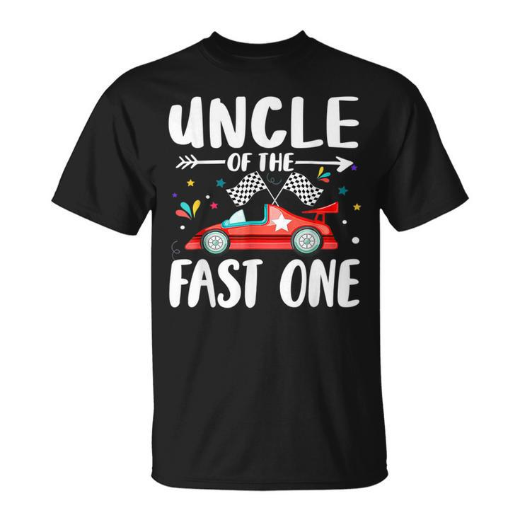 Uncle Of The Fast One Birthday 1St Race Car Family Matching T-Shirt