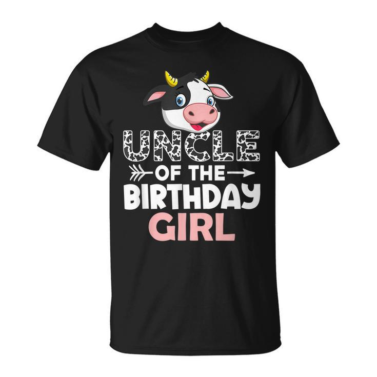 Uncle Of The Birthday Girl Cows Farm Cow Uncle  Unisex T-Shirt