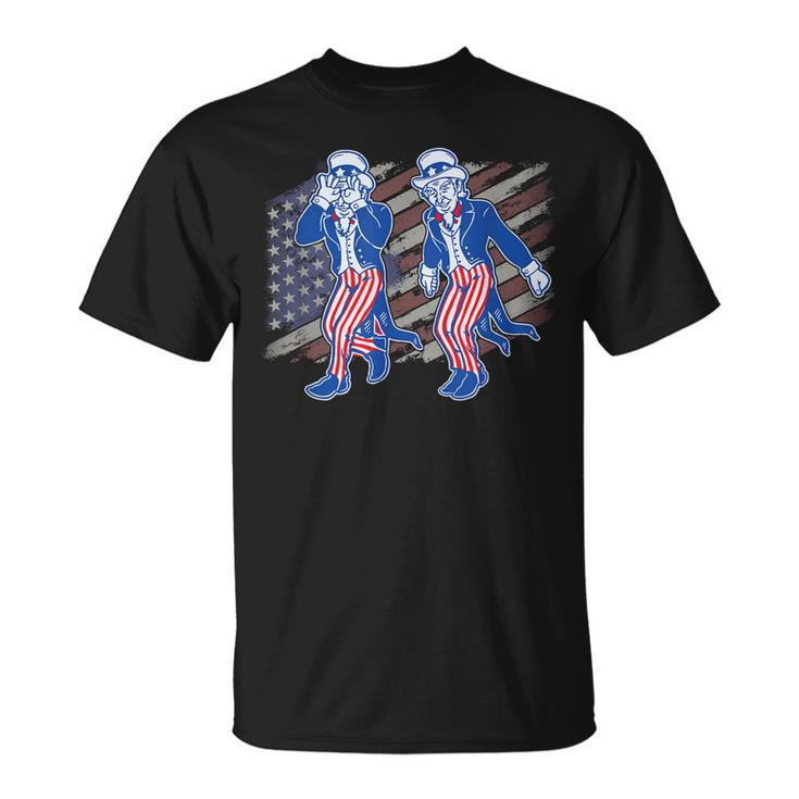 Uncle Sam Griddy 4Th Of July Independence Day American Flag Unisex T-Shirt