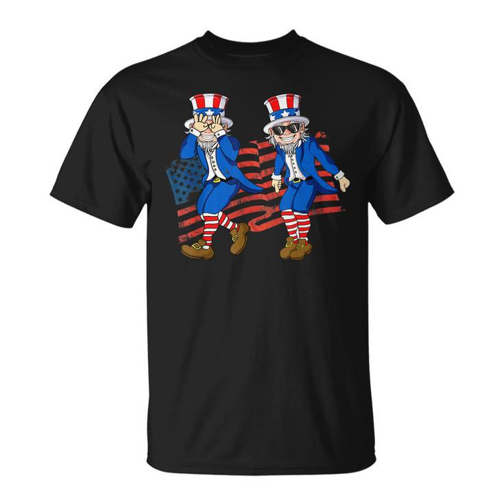 Uncle Sam Griddy Dance 4Th Of July Boys Girls T-shirt