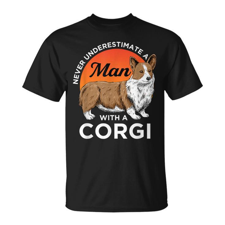 Never Underestimate A Man With A Corgie Dog Lover T-Shirt