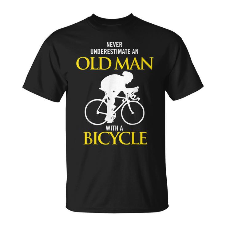 Never Underestimate An Old Man With A Bicycle Ride T-Shirt