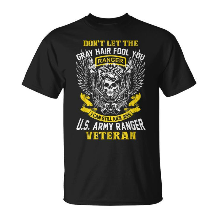 Us Army Ranger Veteran American War Pride Skull Design Ideas  Gift For Mens Unisex T-Shirt
