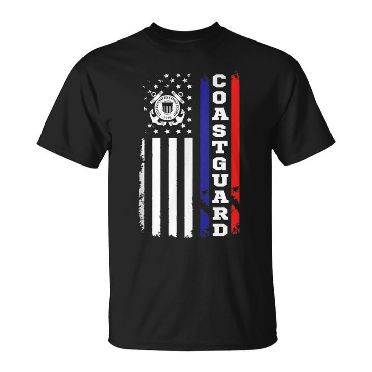 Us Coast Guard Gift American Flag Unisex T-Shirt