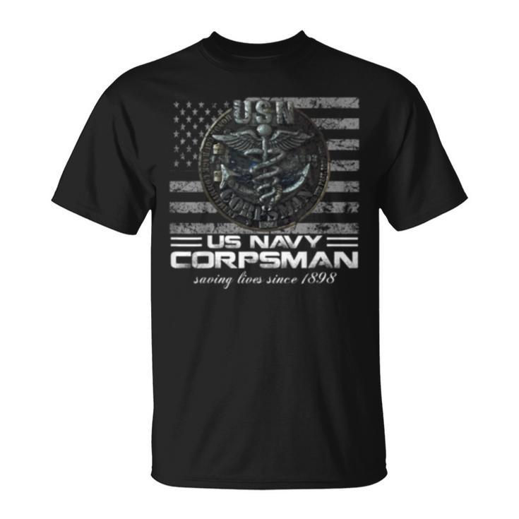 Us Navy Corpsman  Navy Veteran Gift Ideas  Unisex T-Shirt