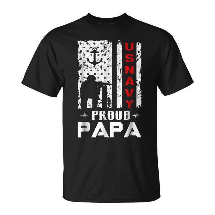 Us Navy Proud Papa Veteran  Veterans Day  Unisex T-Shirt