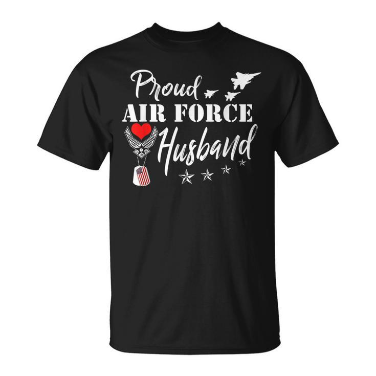 Us Proud Air Force Airman Husband Mens Novelty Gift  Unisex T-Shirt