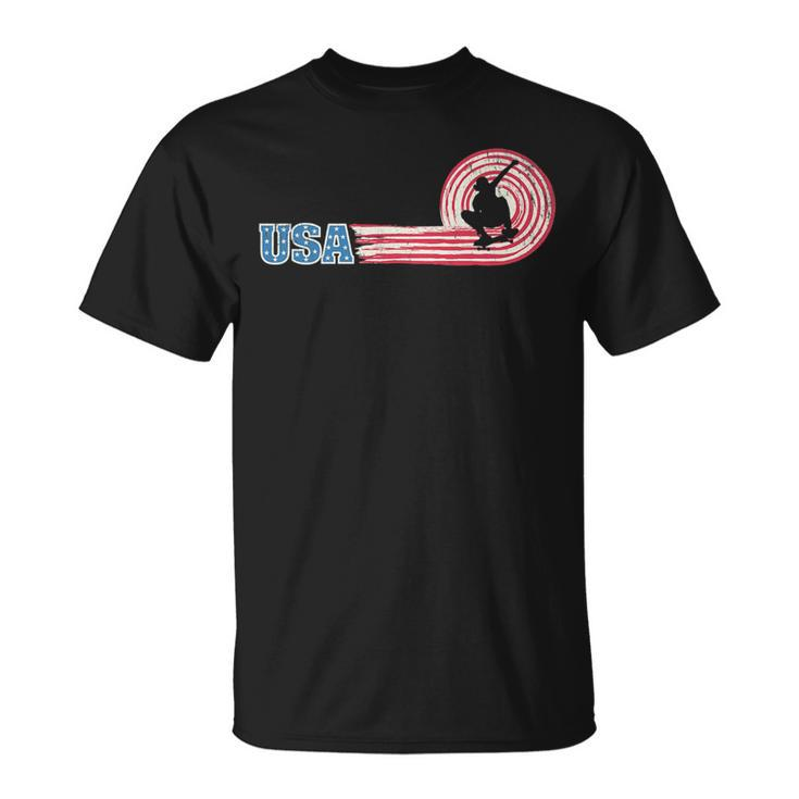 Usa American Skateboarding Team 2021 Skater American Flag   Skateboarding Funny Gifts Unisex T-Shirt