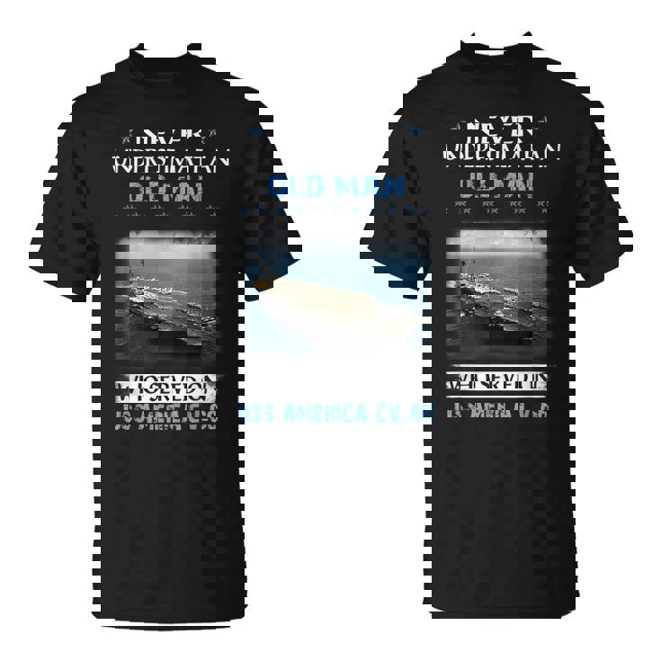 Uss America Cv66 Aircraft Carrier Veterans Day Father Day  Unisex T-Shirt