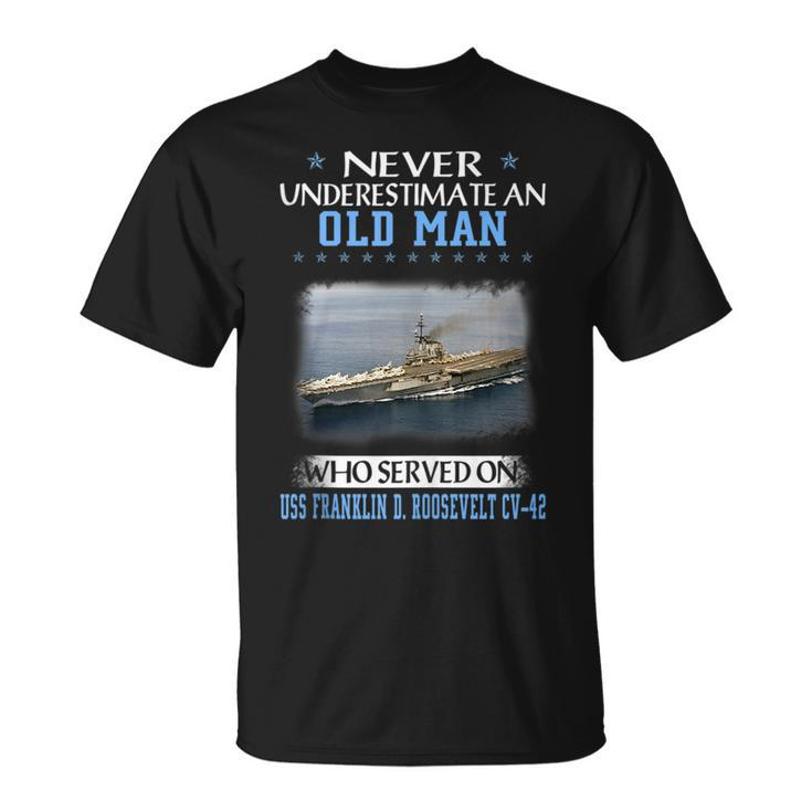 Uss Franklin D Roosevelt Cv-42 Veterans Day Father Day T-shirt