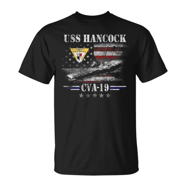 Uss Hancock Cva-19 Aircraft Carrier Veterans Day Fathers Day T-shirt