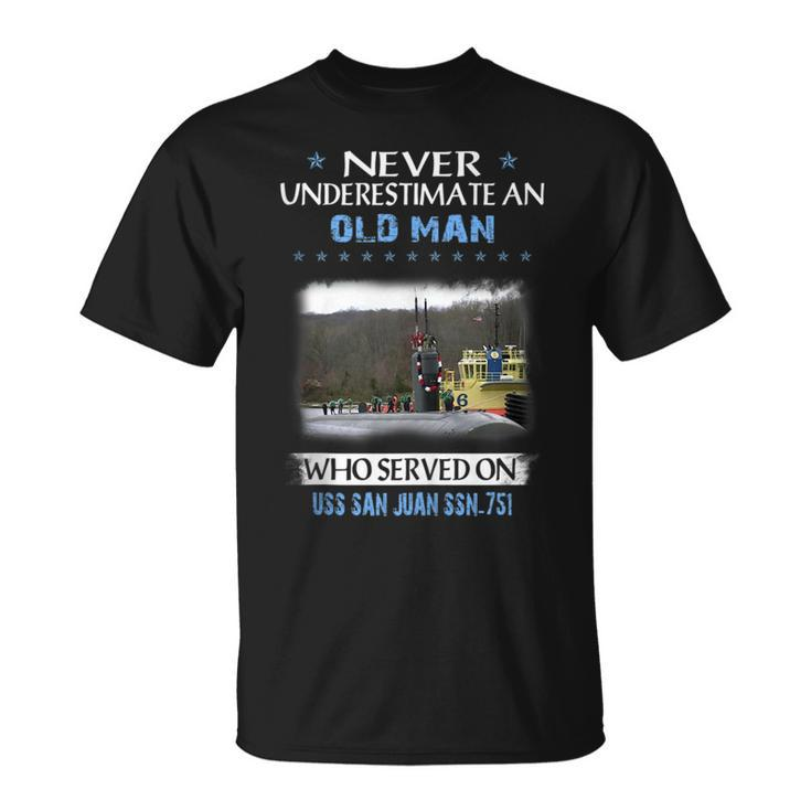 Uss San Juan Ssn-751 Submarine Veterans Day Father Day T-shirt