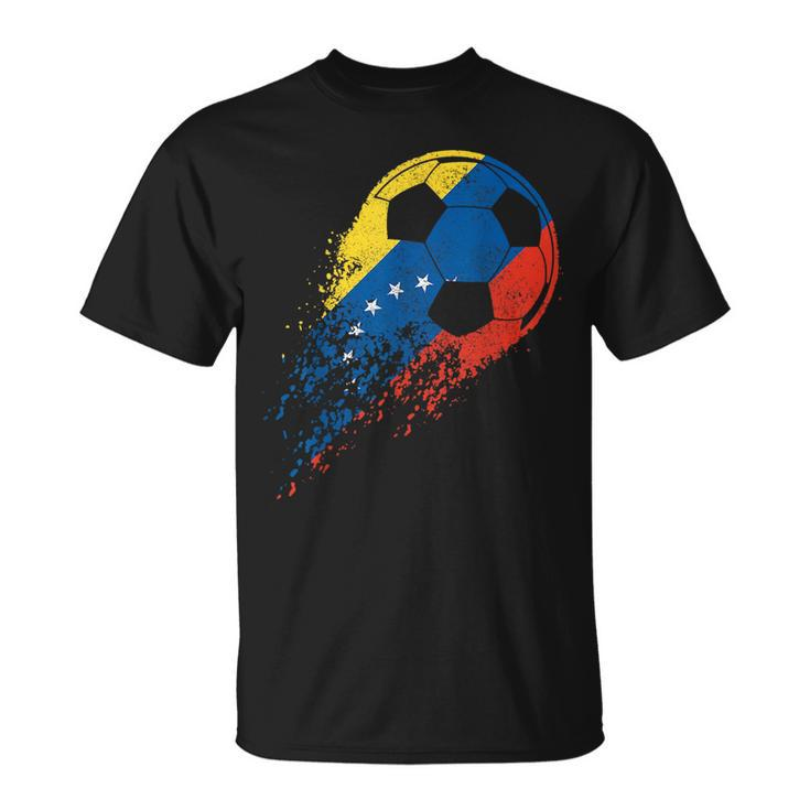 Venezuela Soccer Venezuelan Flag Pride Soccer Player  Unisex T-Shirt