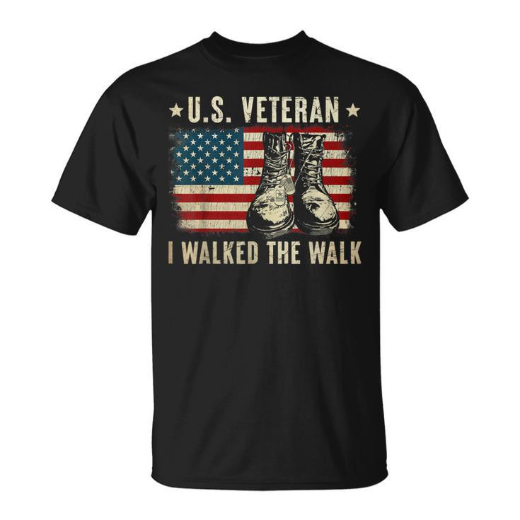 Veteran Of United States Us Army American Flag Vintage  Unisex T-Shirt