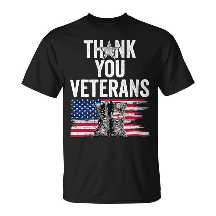 Veteran Vets Thank You Veterans Shirts Proud Veteran Day Dad Grandpa 344 Veterans Unisex T-Shirt