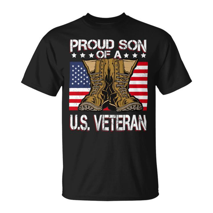 Veteran Vets Us Army Proud Proud Of A Us Army Veteran Flag Men Veterans Unisex T-Shirt