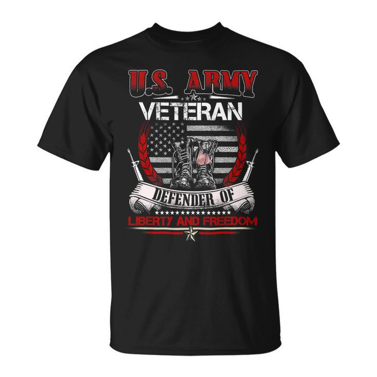 Veteran Vets US Army Proud Veteran With American Flag Gift Veteran Day Veterans Unisex T-Shirt