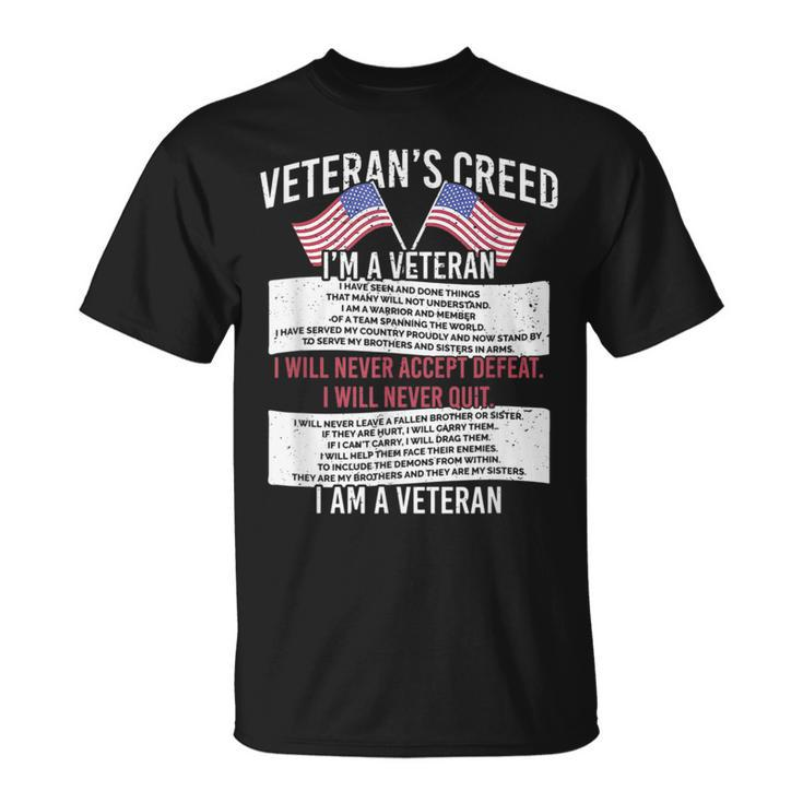 Veterans Creed Patriot Grandpa Chirstian Vietnam War  Unisex T-Shirt