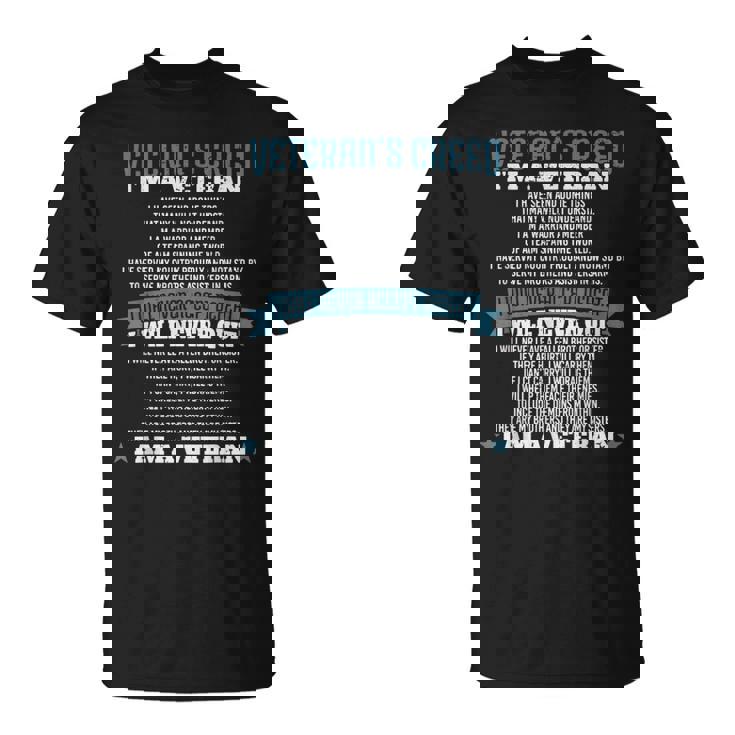 Veterans Creed Patriot Grandpa Vietnam War Unisex T-Shirt