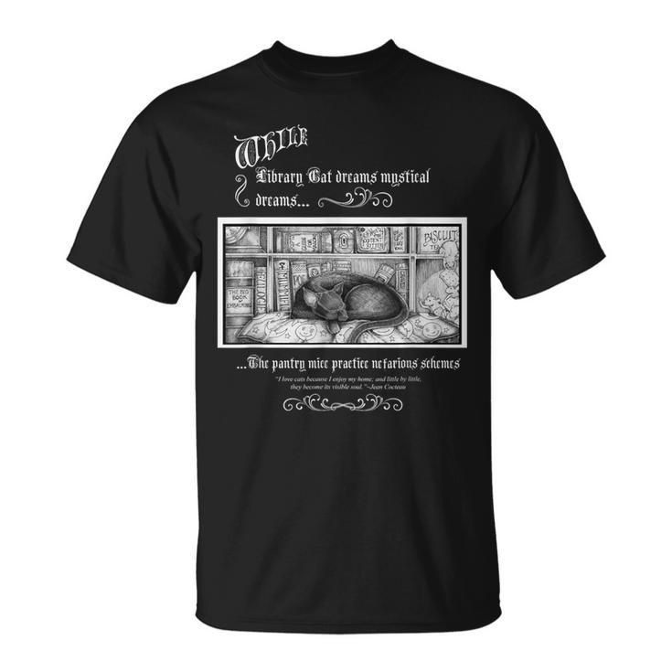 Victorian Library Cat T-Shirt